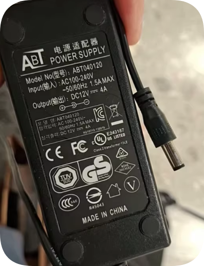 *Brand NEW*ABT040120 Power Adapter DC12V 4A 48W Suitable for ABT 12V 4A Round Port Charger Power Supply Hot Sa